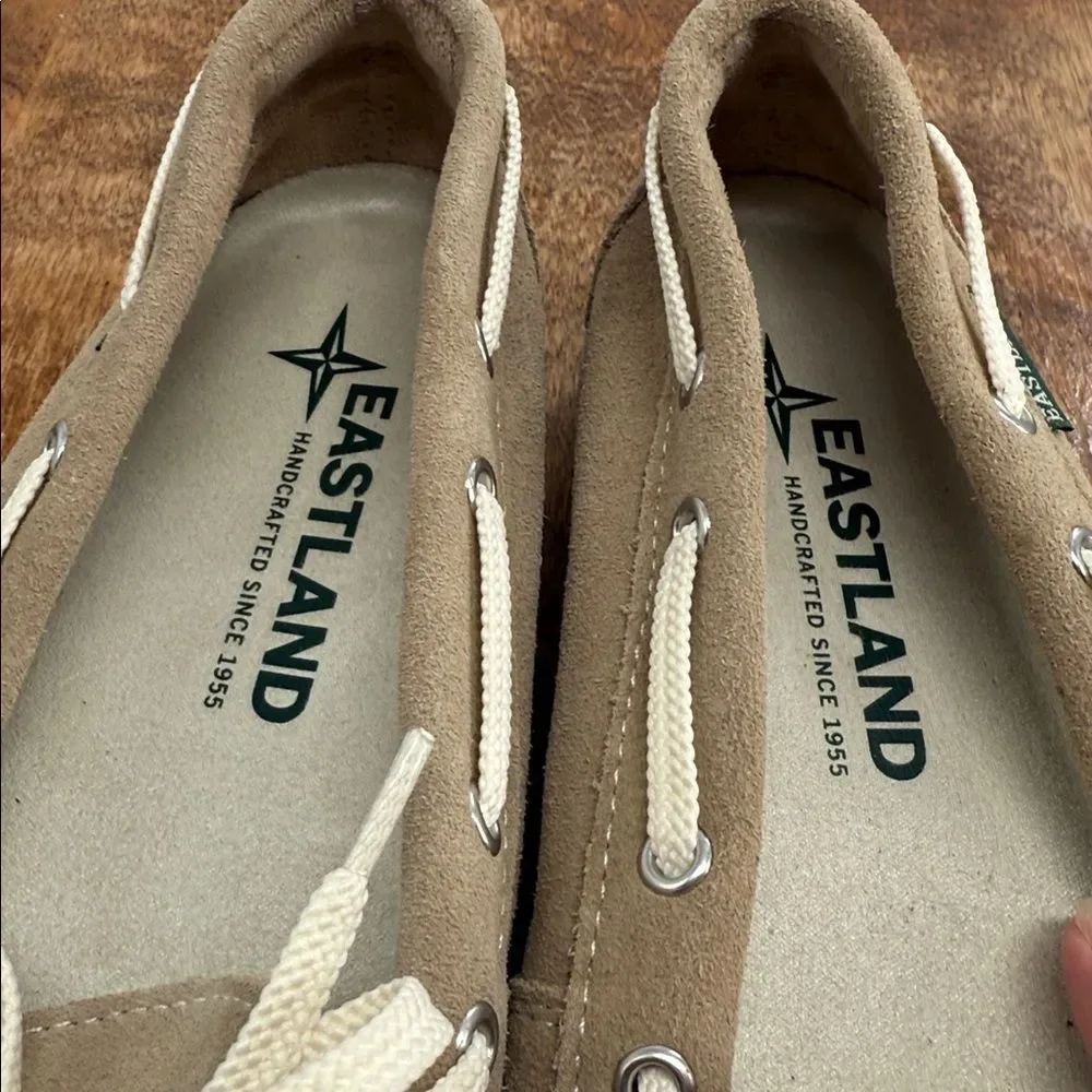 Eastland Shoes Wm 7.5M Yarmouth Tan Suede Boat Moccasin Loafers